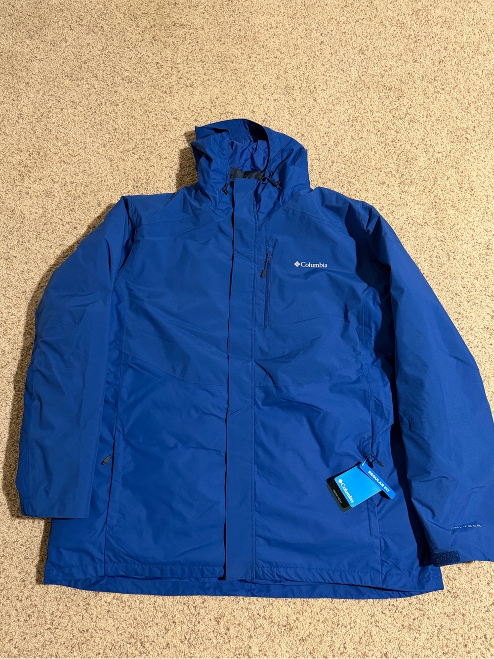 Columbia Snow Glide II Interchange Jacket Size 3XT Blue Omni-Tech